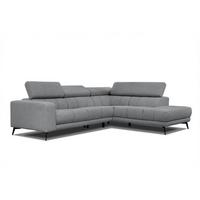 ECKSOFA MORELLO 5-Sitzer, grau - Schwarz/Grau, Holzwerkstoff/Textil (287/228cm) - Wozimo