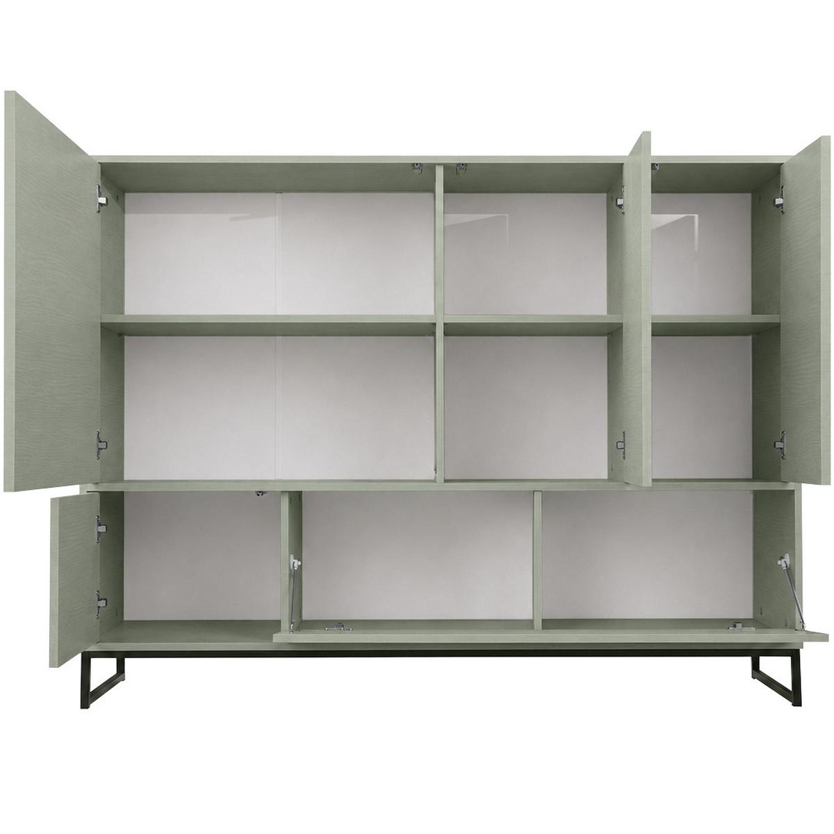 KOMMODE Giana mit 5 Türen, 160 cm, Eukalyptusfarbe - Eukalyptusholzfarben, Holzwerkstoff (160/120/45cm) - Beautysofa