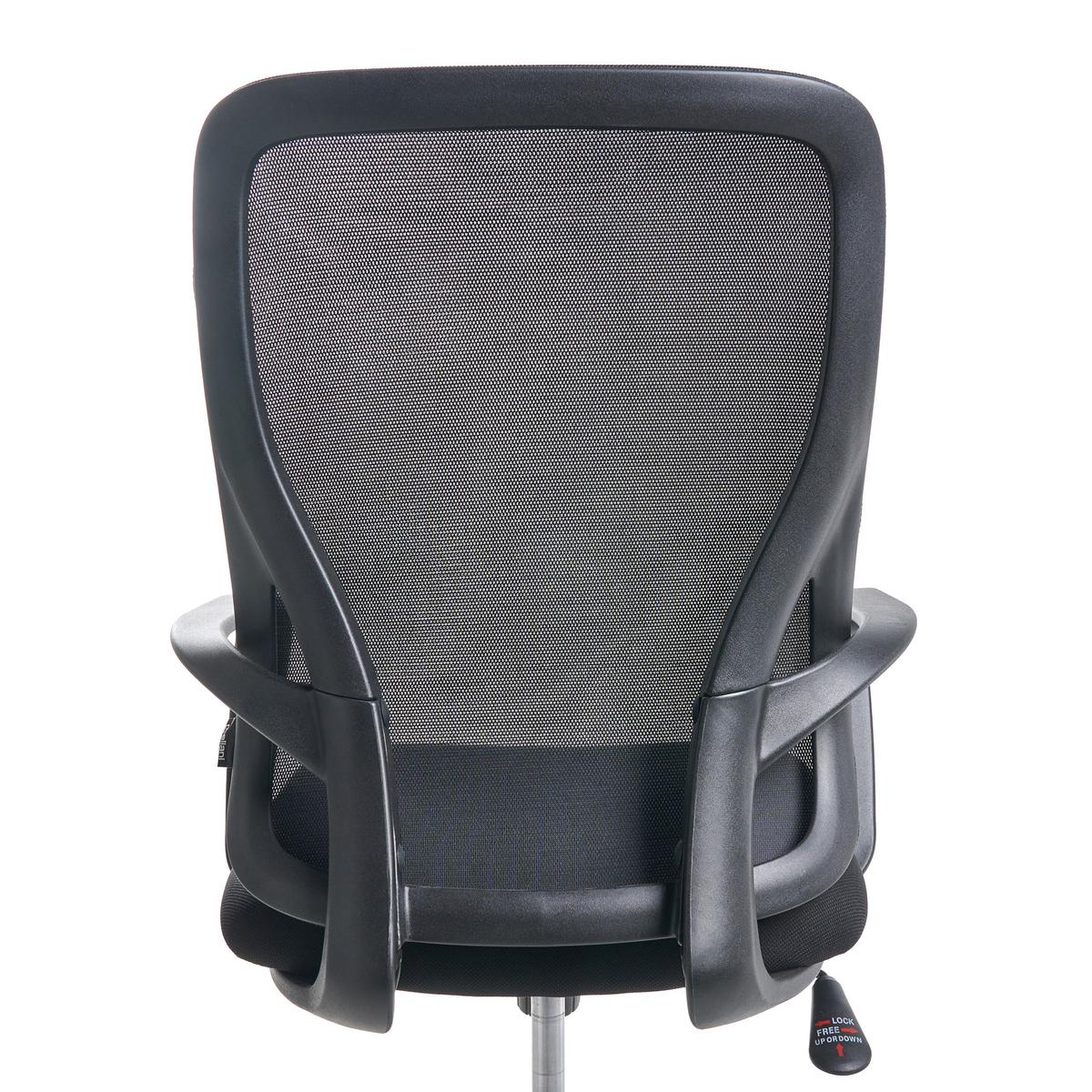 BÜROSTUHL Schwarz Luma - Schwarz, Textil (60/98/60cm) - Beliani