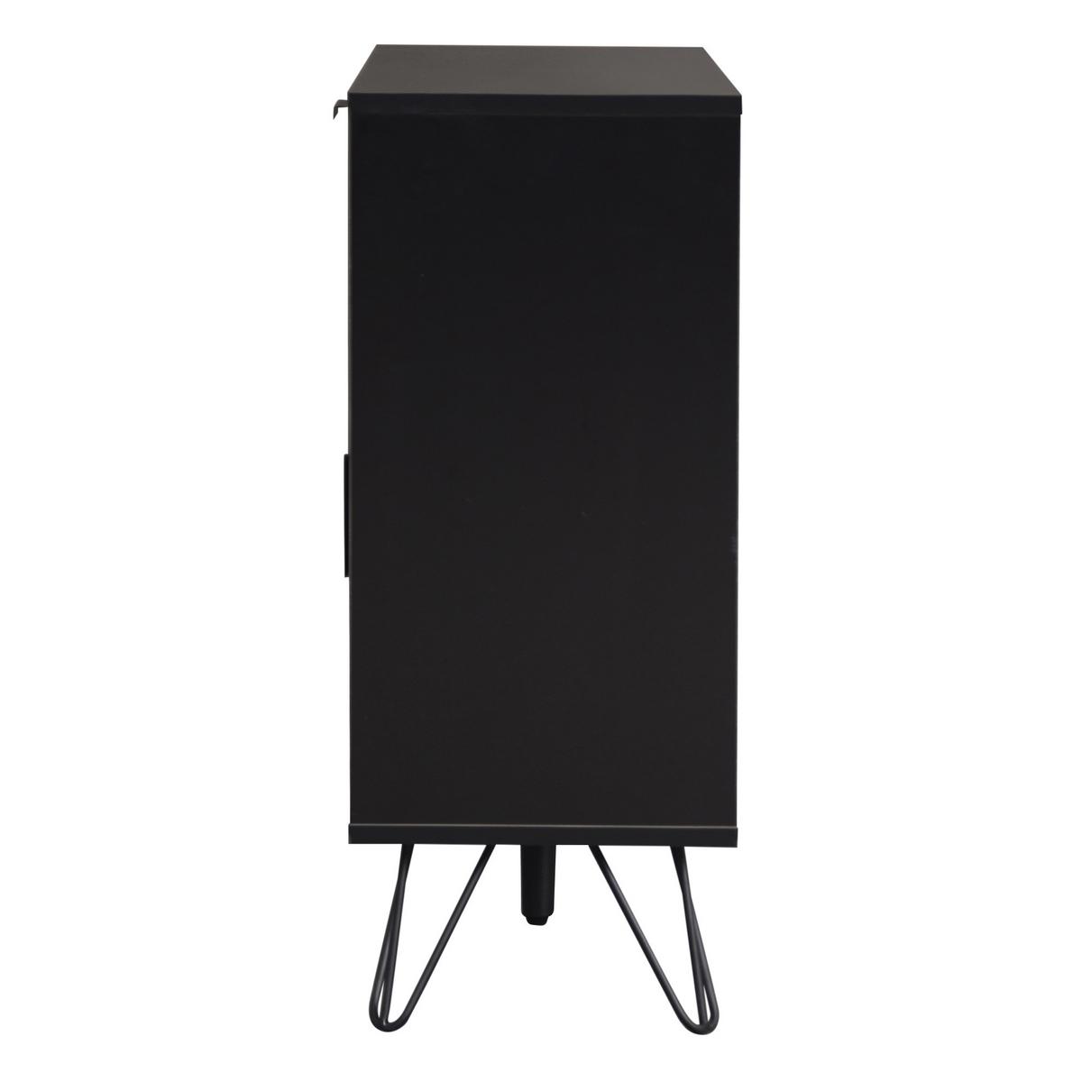 SIDEBOARD Schwarz 90/30/71,5 cm - Schwarz, Holzwerkstoff (90/72/30cm) - Urban Meuble