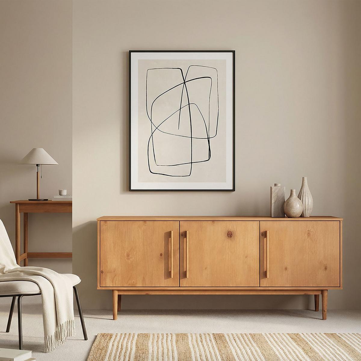 SIDEBOARD TECCA Eiche - Eichefarben, Holz (170/71/41cm) - IDIMEX