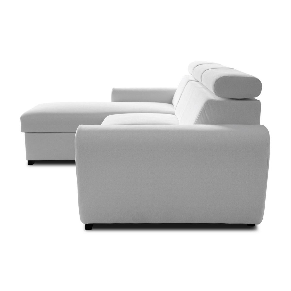 ECKSOFA FALCO mit Schlaffunktion Elli 81 - Grau, Textil (253/174cm) - Lookway