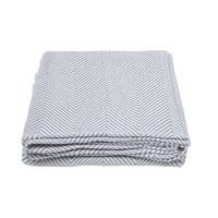 WOHNDECKE Halden 150/200 cm, Chevron-Muster 100% Baumwolle - Grau, Textil (150/200cm) - Homescapes