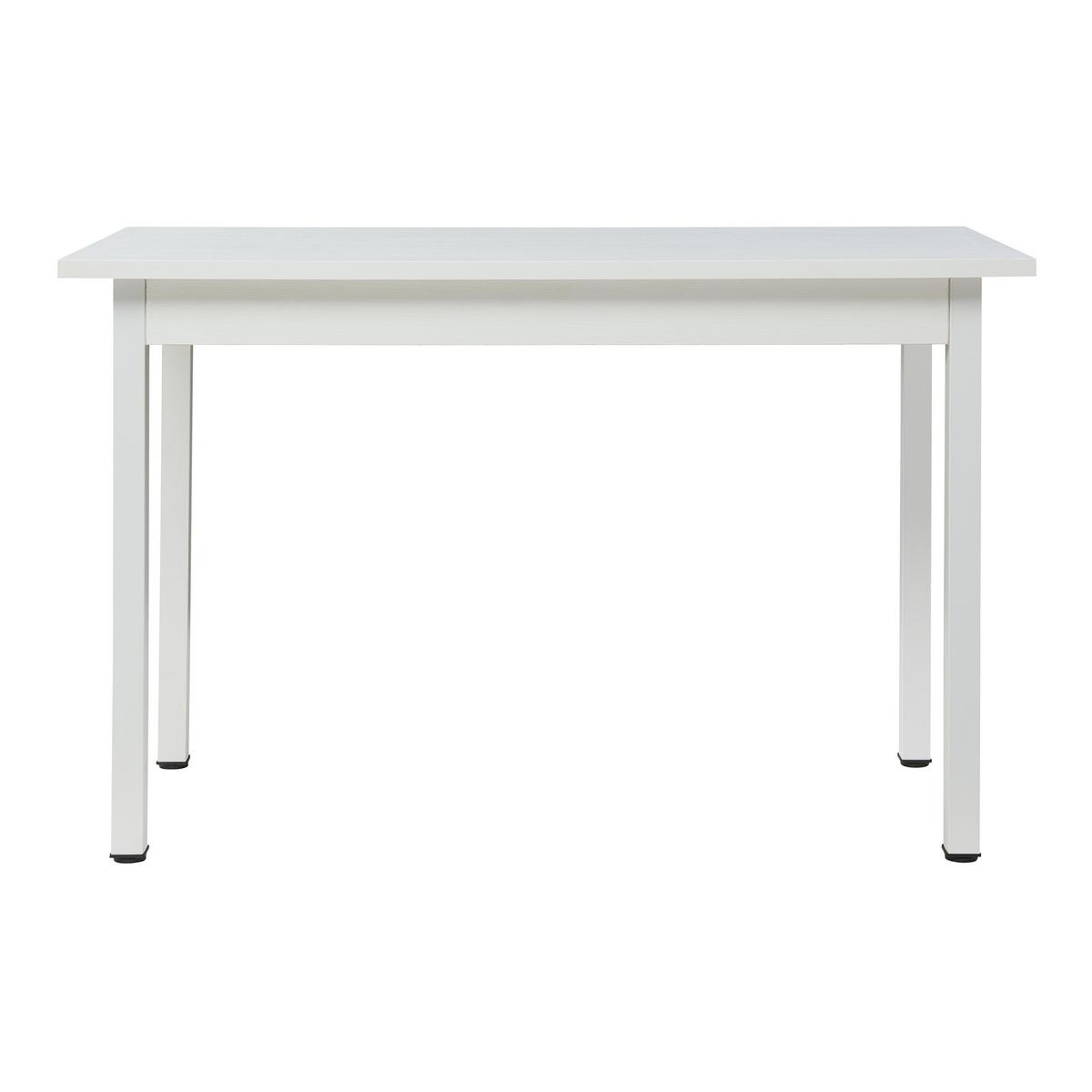 ESSTISCH Den Haag - Weiß, Holzwerkstoff/Metall (60/120/75cm) - [en.casa]