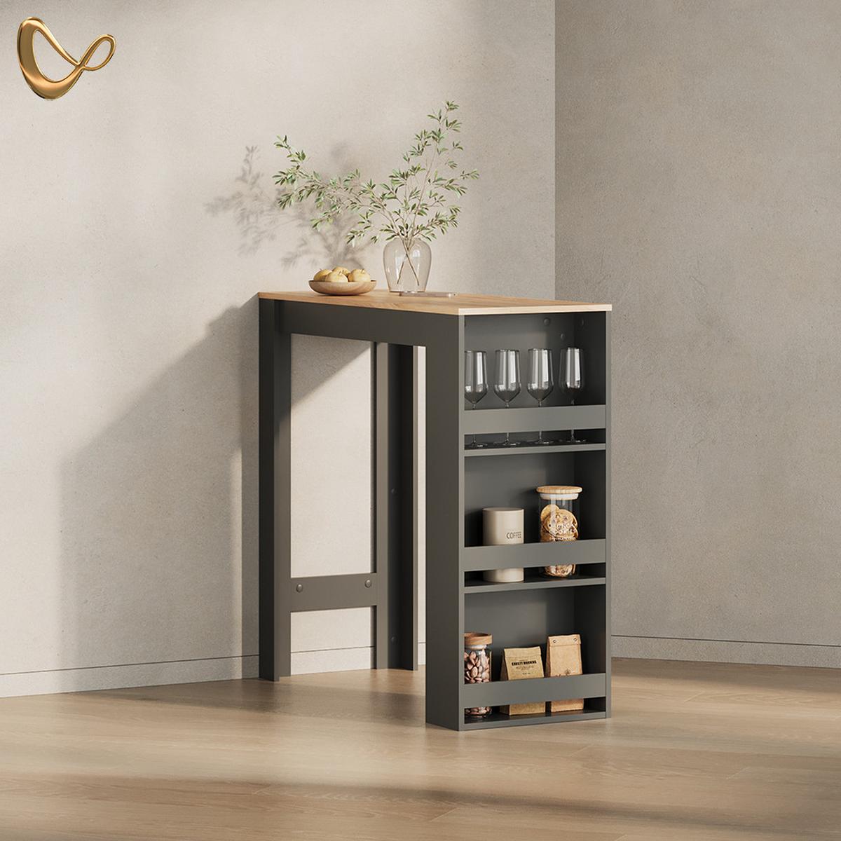 BARTISCH Regusa Anthrazit/Goldkraft Eiche 45 x 110 cm - Honigeiche/Anthrazit, Holzwerkstoff (110/45/106cm) - Livinity®