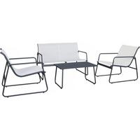 GARTENSITZGRUPPE fortaleza beige - Beige, Metall - Habitat Garten