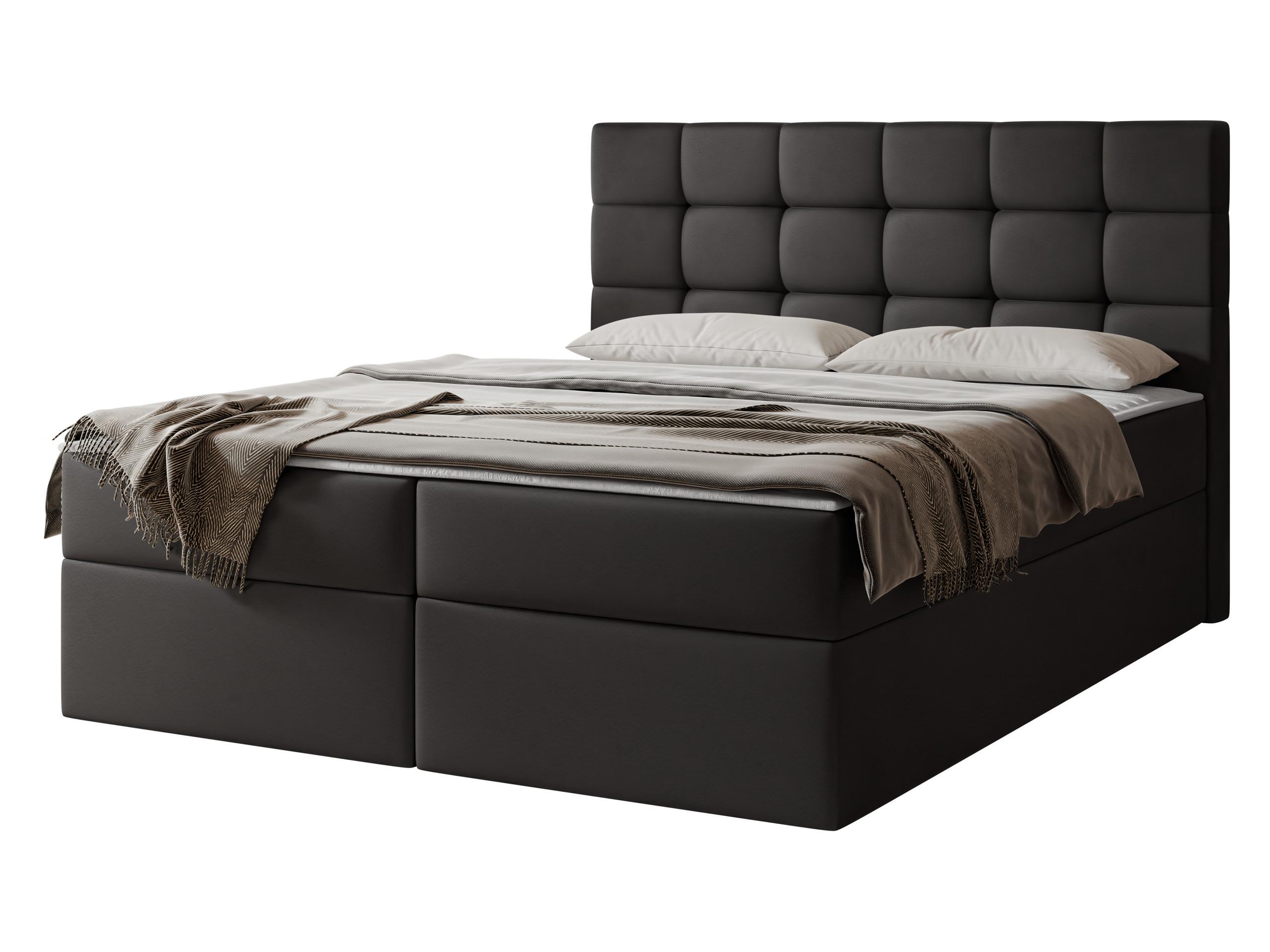BOXBETT Luanda - H3 - Schwarz, Holzwerkstoff/Textil (160/200cm) - MIRJAN24