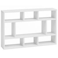 WANDREGAL MAGRA Spanplatte 9 Fächer Modern, Weiß 75x16x51 cm - Weiß, Holz (75/51/16cm) - KADIMA DESIGN