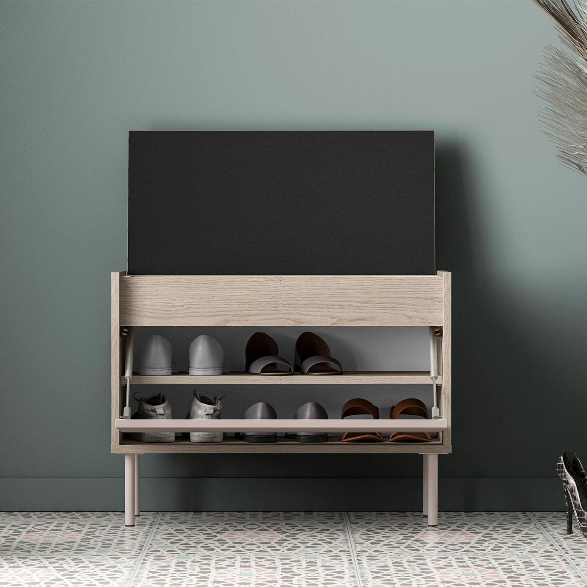 SCHUHMÖBEL Alos Kaschmir und Holz - Beige, Holzwerkstoff (69/55/34cm) - Petits-meubles