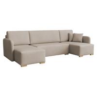 WOHNLANDSCHAFT Como U - Naturfarben, Holz/Textil (292/85/140cm) - MIRJAN24