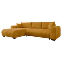 ECKSOFA Merkos - Gelb/Schwarz, Holz/Textil (285/188cm) - MIRJAN24