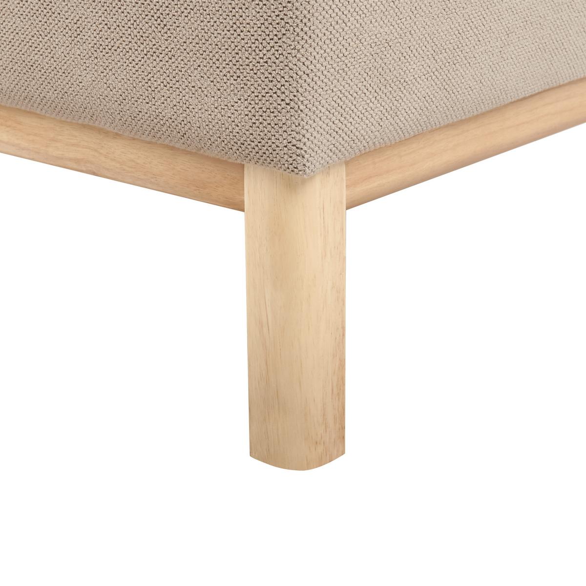 ECKSOFA 3-Sitzer Stoff Taupe linksseitig Sosjo - Taupe, Textil (251/132cm) - Beliani
