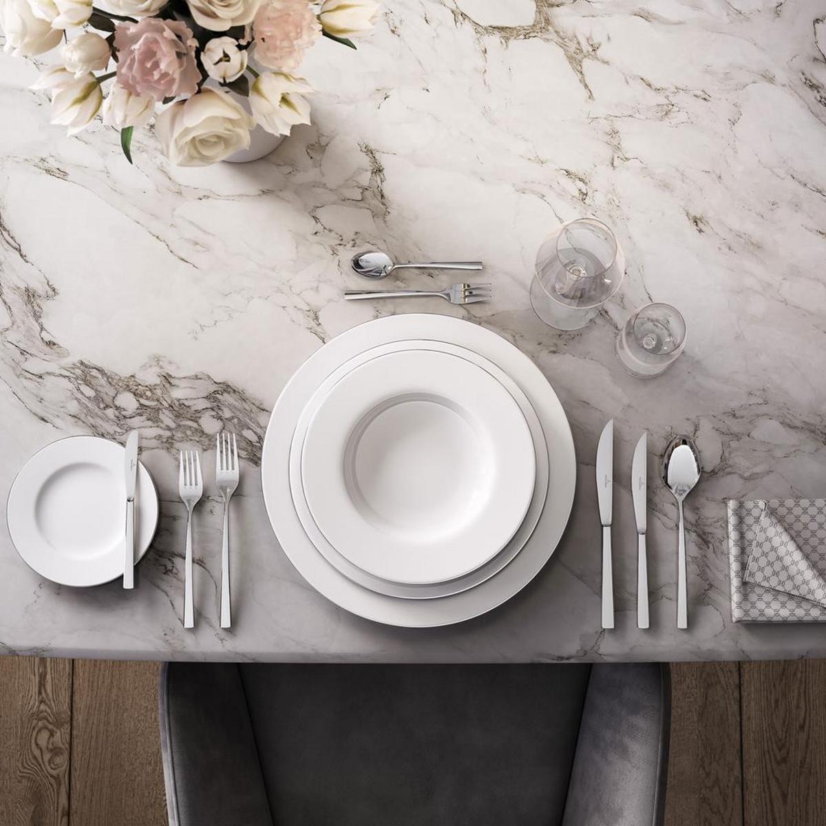 TAFELSERVICE Anmut Platinum No.1 weiß 12-tlg. - Weiß, Keramik (2/2/2cm) - Villeroy & Boch