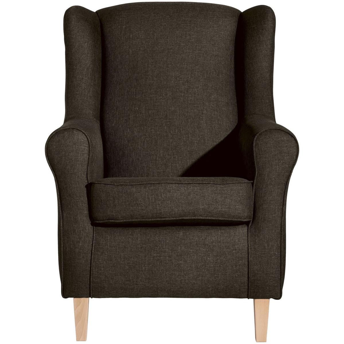 OHRENSESSEL Karlen Bezug Flachgewebe Buche natur / braun - Buchefarben/Braun, Kunststoff (86/103/77cm) - 58aufmkessel