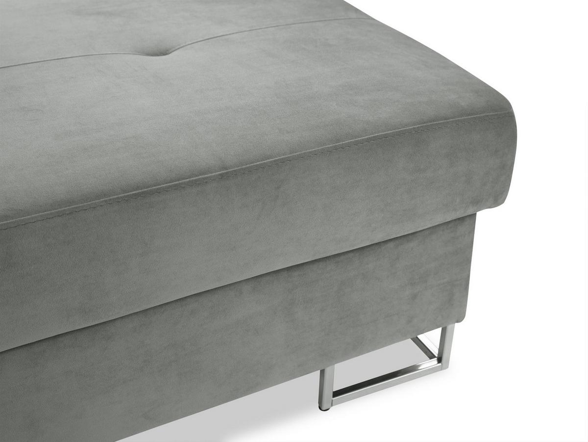 POLSTERHOCKER Cotere - Anthrazit/Silberfarben, Holz/Textil (104/42/67cm) - MIRJAN24