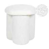 POUF Cremeweiß Carrington - Weiß, Textil (40/45/40cm) - Beliani