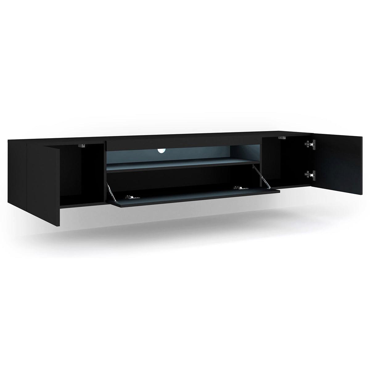 TV-MÖBEL Aurus Schwarz - Schwarz, Holzwerkstoff (200/36/37cm) - Petits-meubles