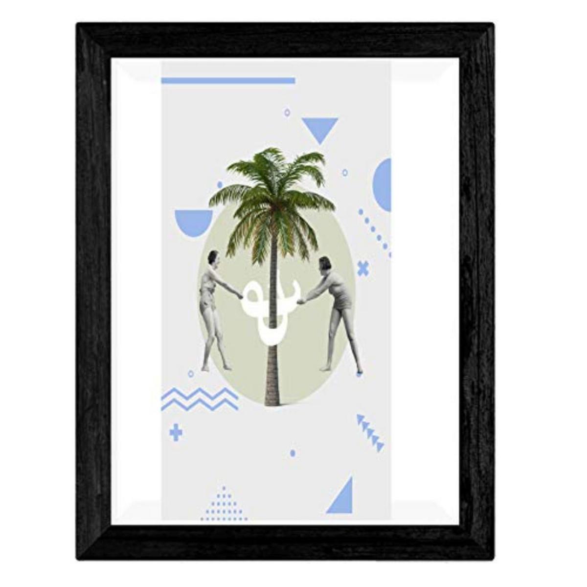 POSTER Set mit 4 Collage A4 Schwarzer Rahmen - Schwarz, Papier (29.7/3cm) - Nacnic