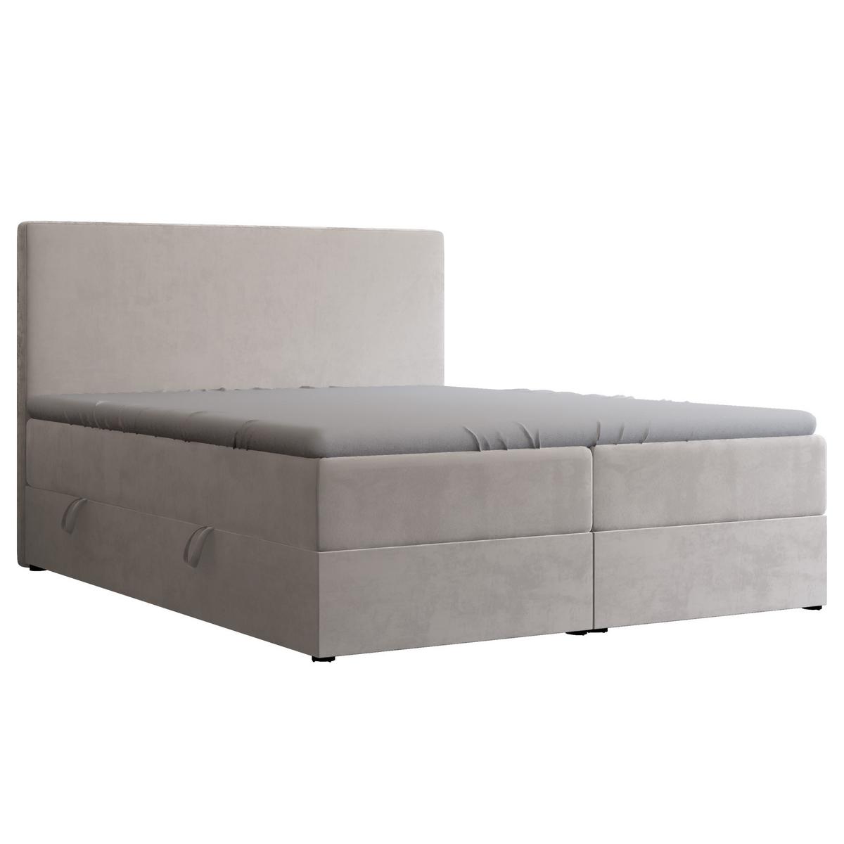 BOXBETT 140x200 cm mit Topper - Beige, Holzwerkstoff/Textil (140/200cm) - Idohome