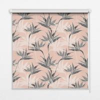 INNENROLLO - Fensterrollo - Rollo - 90x140 cm - Graue Blumen - Grau, Kunststoff (90/140/0.5cm) - TULUP