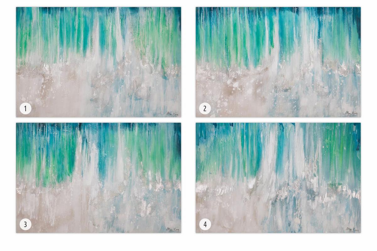 ACRYLBILD HANDGEMALT 120/80 cm - Blau, Holz/Textil (120/80cm) - KUNSTLOFT