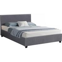 BETT carla Grau - Grau, Textil (200/160cm) - Habitat Garten