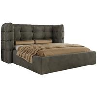 POLSTERBETT FLONELLE CLASSIC 140/200 - Dunkelgrau Velvet - Schaum-Matratze - Dunkelgrau, Textil (140/200cm) - MKS