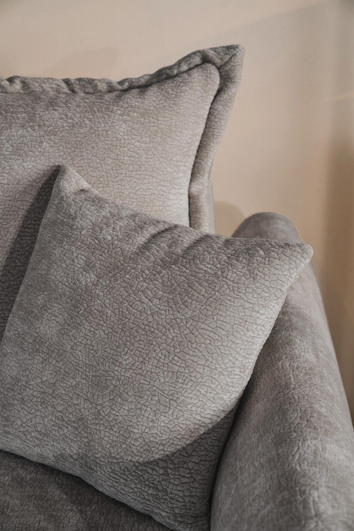 ECKSOFA Cushi Grau-Chenille - Schwarz/Grau, Kunststoff/Textil (183/252cm) - Selsey