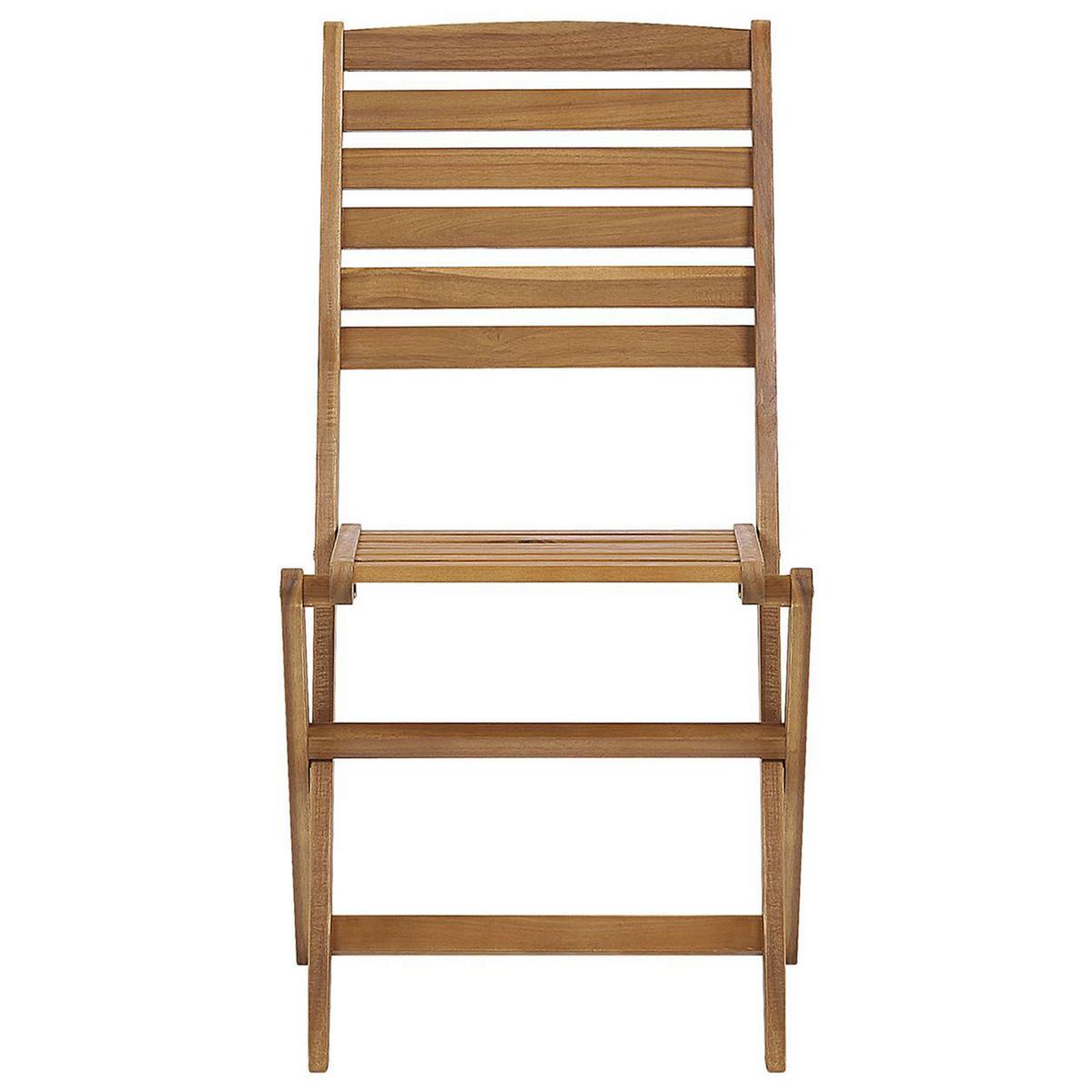 GARTENMÖBEL SET 6-Sitzer Akazienholz hellbraun Tolve - Hellbraun, Holz - Beliani