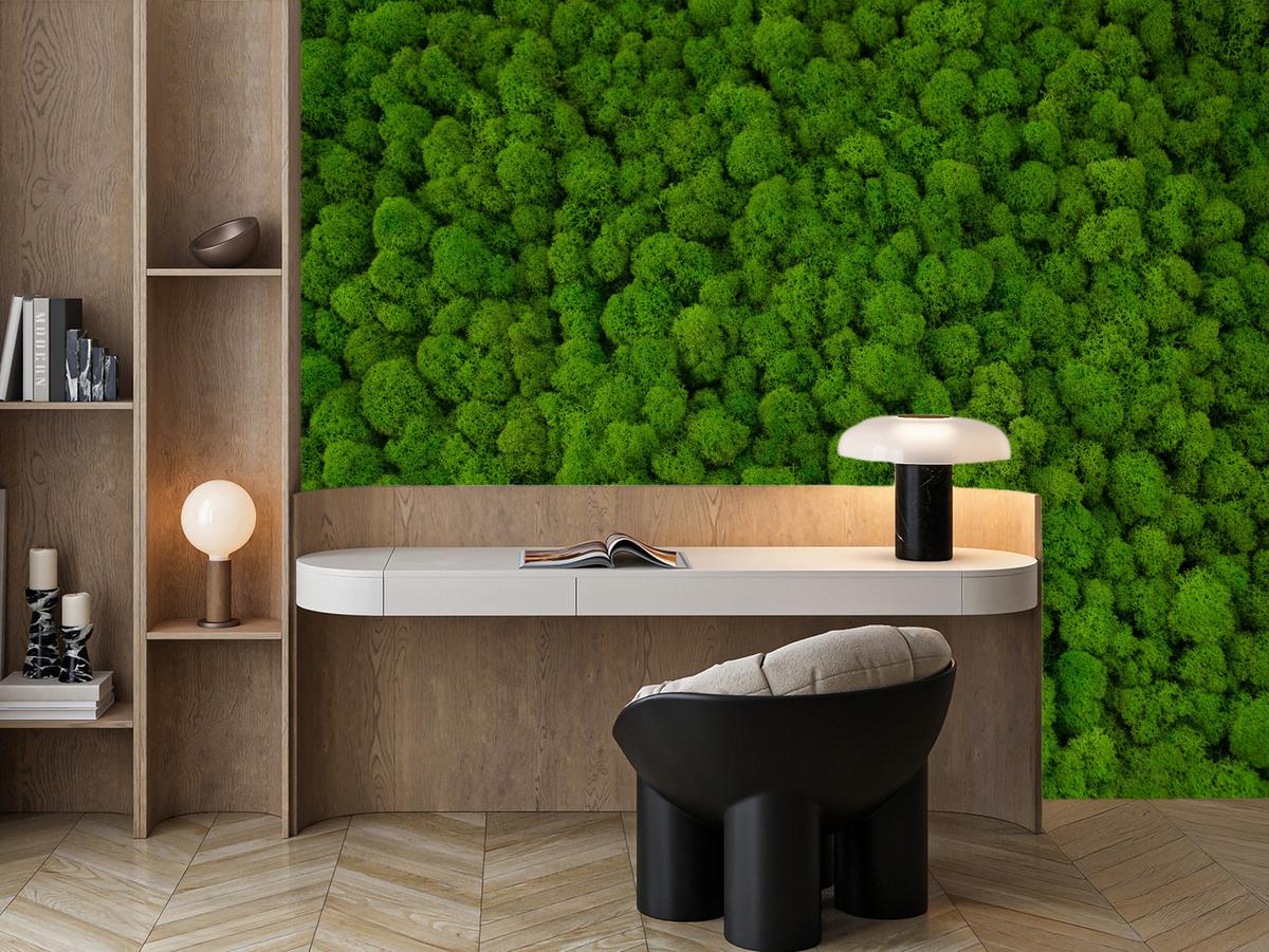 FOTOTAPETE für Jugendzimmer Dekorativer Grüner Moos Modern 150x105 - Grün, Papier (150/105cm) - Muralo