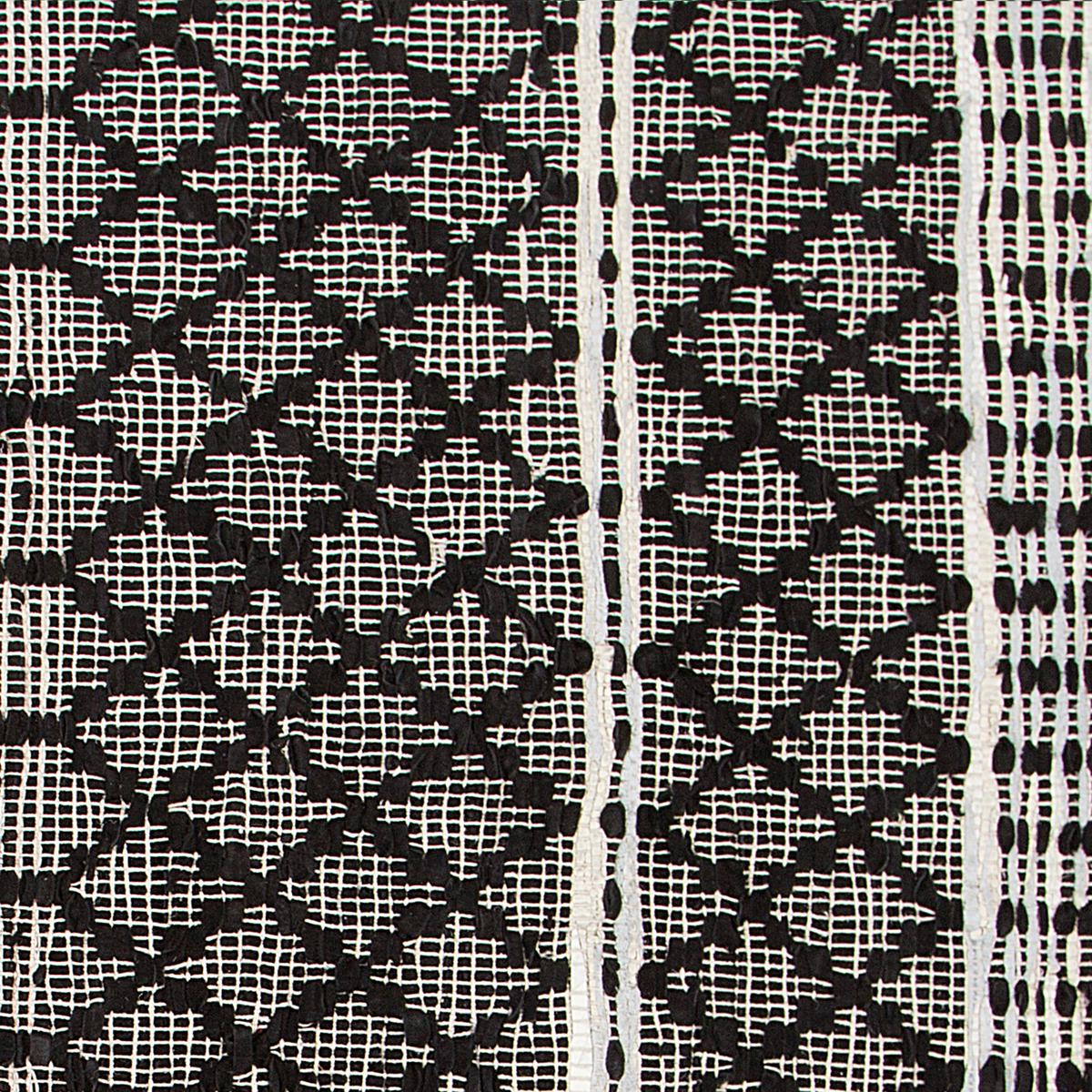 TEPPICH geflochten Fehimli 150/80 cm - Schwarz, Fell (80/150cm) - Beliani