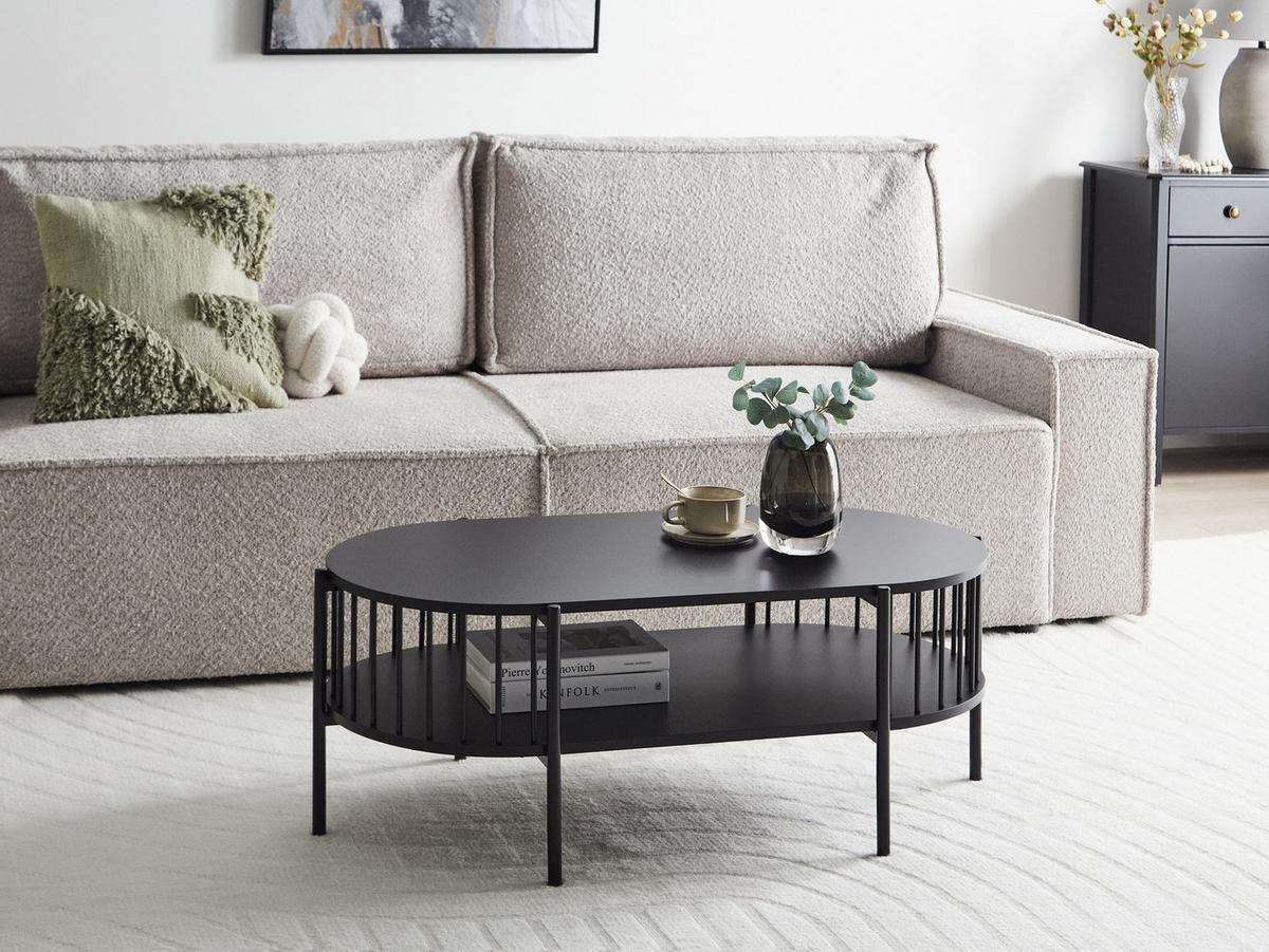 COUCHTISCH Schwarz Oreana - Schwarz, Holzwerkstoff (103/50/36cm) - Beliani