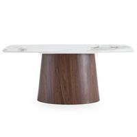 ESSTISCH NAMOS Marmor weiß - Weiß, Holzwerkstoff (90/180/75cm) - IDIMEX
