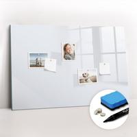 MAGNETTAFEL 90x60 Weiß schwarzer Marker - Weiß, Glas (90/0.4/60cm) - TULUP