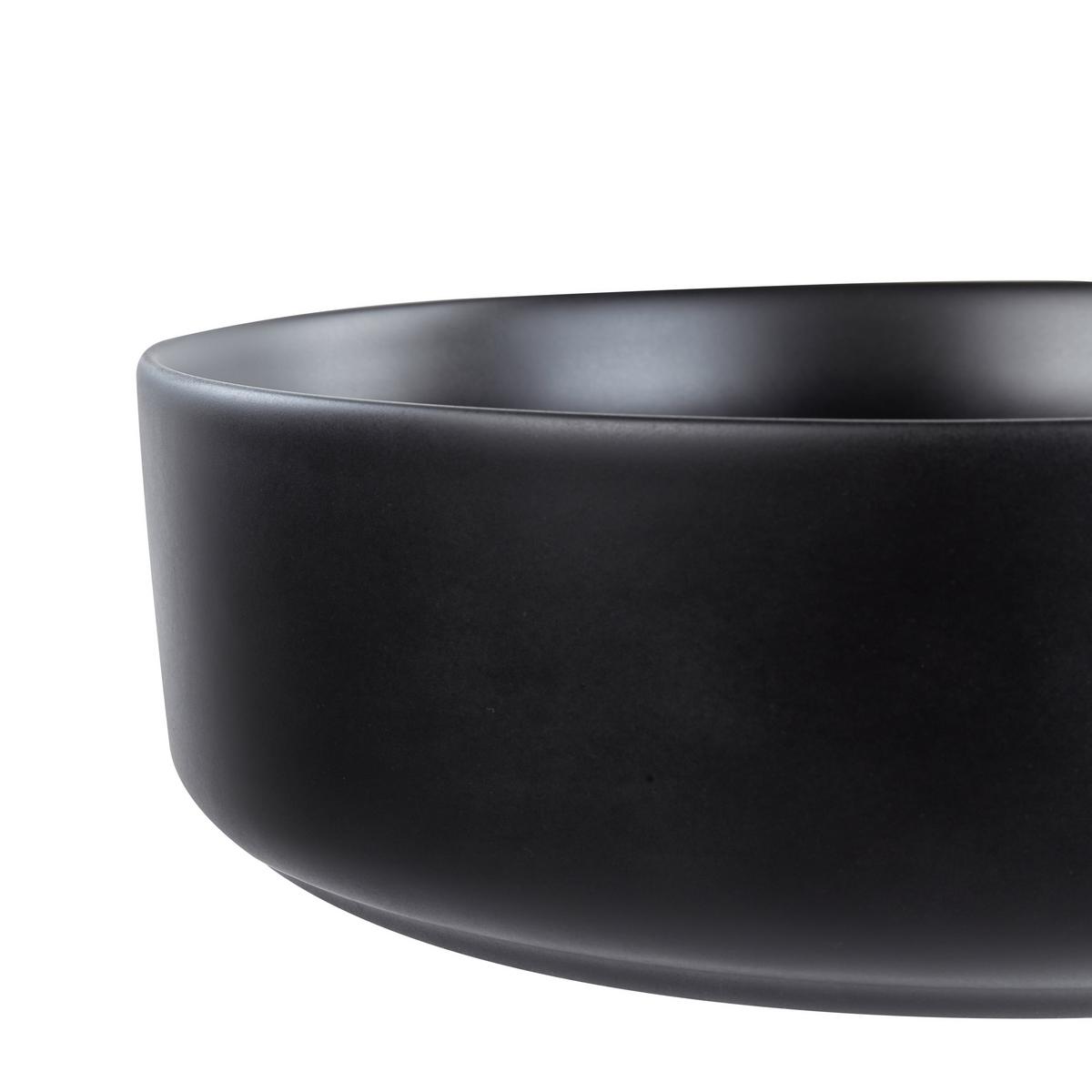 AUFSATZWASCHBECKEN Schwarz 36 cm Keramik Calig - Schwarz, Keramik (36/12/36cm) - Beliani