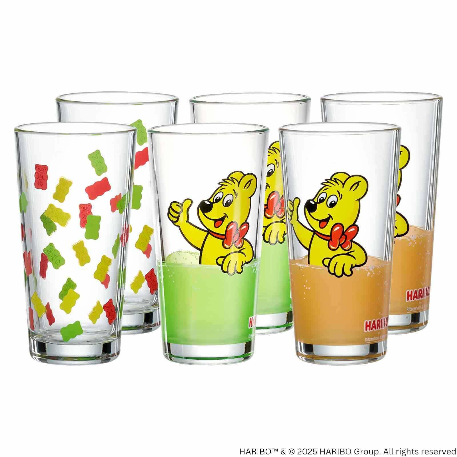TRINKGLÄSER Haribo bunt 380 ml 6-tlg. - Multicolor, Glas (0.38L) - Ritzenhoff Breker