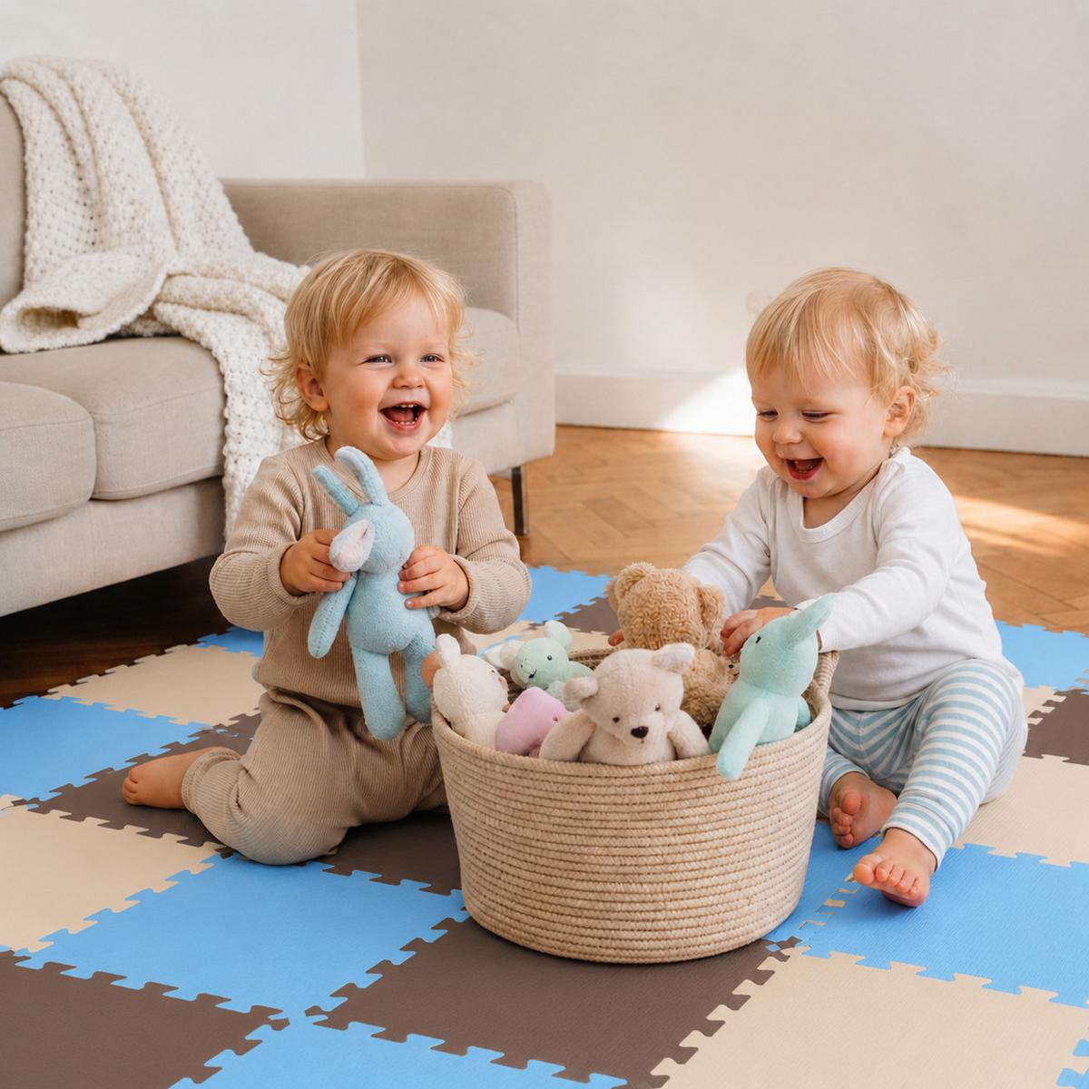 SPIELMATTE ab Null - 270/90 cm Puzzlematte Beige - Multicolor, Kunststoff (30/30cm) - Littletom