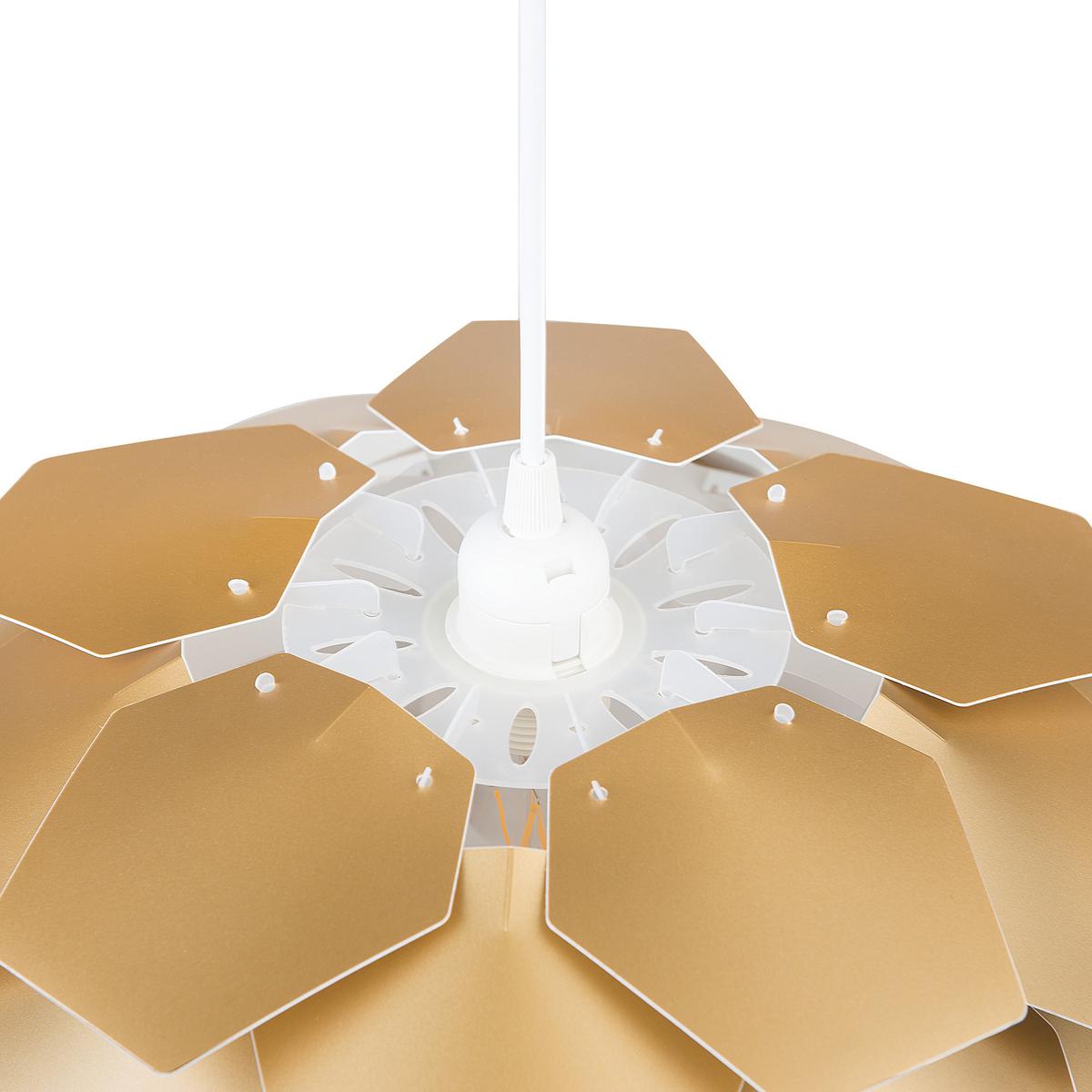 HÄNGELEUCHTE Segre Mini 40/40/30 cm - Goldfarben, Kunststoff (40/40/165cm) - Beliani