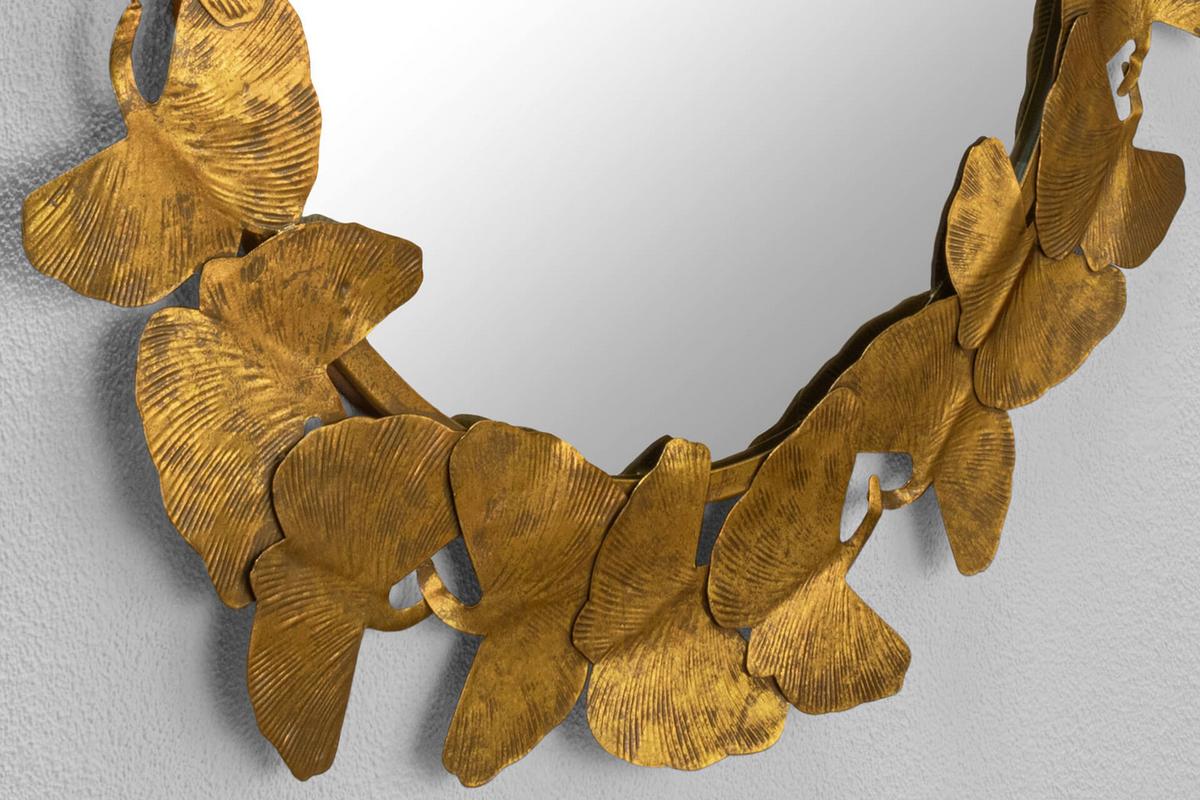 WANDSPIEGEL Gold 80/80 cm - Goldfarben, Metall (10.5/80/5cm) - KUNSTLOFT