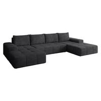 WOHNLANDSCHAFT Tonseo U - Anthrazit/Schwarz, Holz/Kunststoff (344/78/173cm) - MIRJAN24