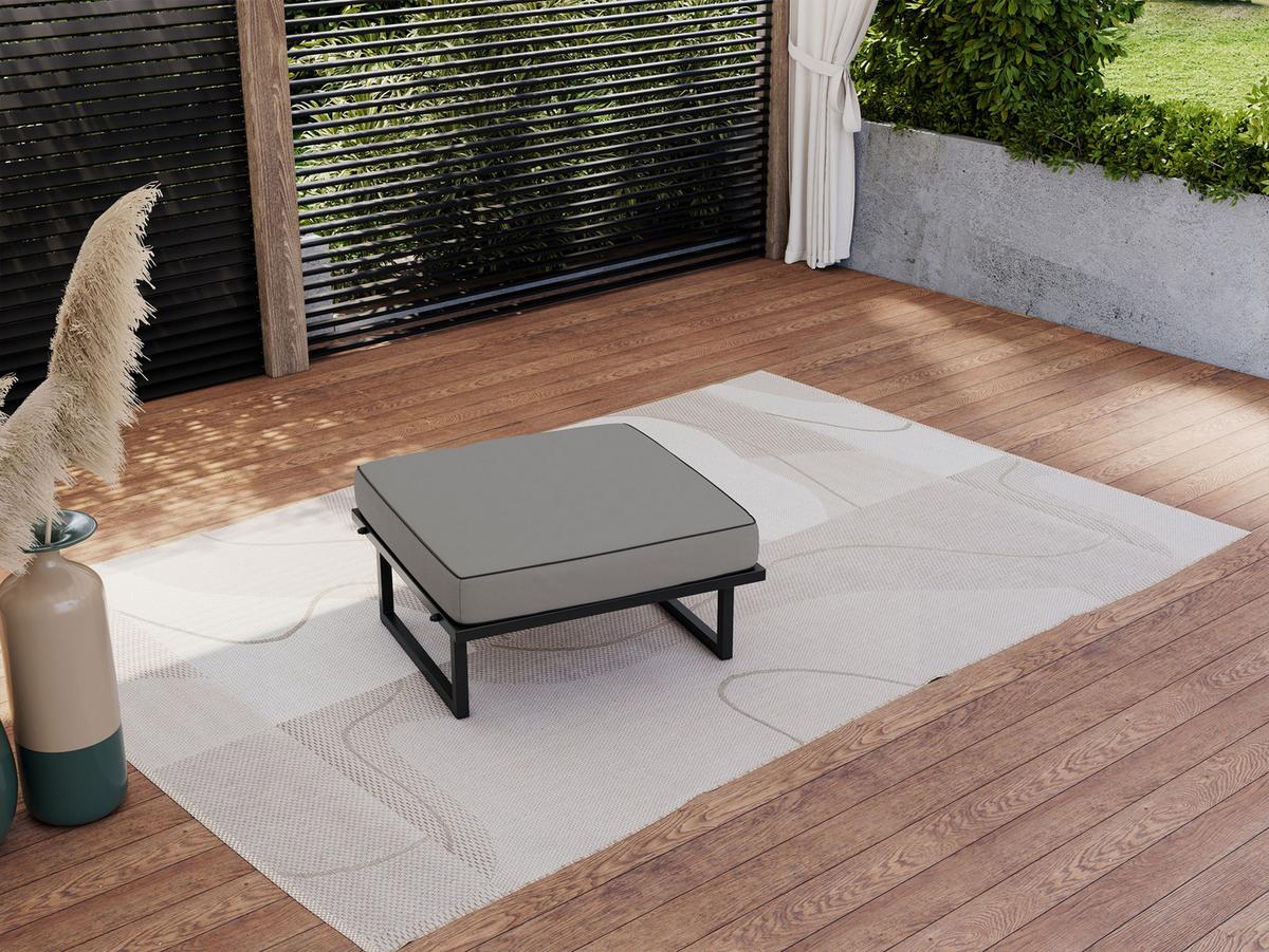 SITZHOCKER Elba - Grau - Grau, Textil (78/42/78cm) - MKS