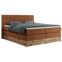 BOXSPRINGBETT BELLISSIMO KING 140/200 Orange Struktur - H4 - Orange, Holz/Textil (140/200cm) - MKS