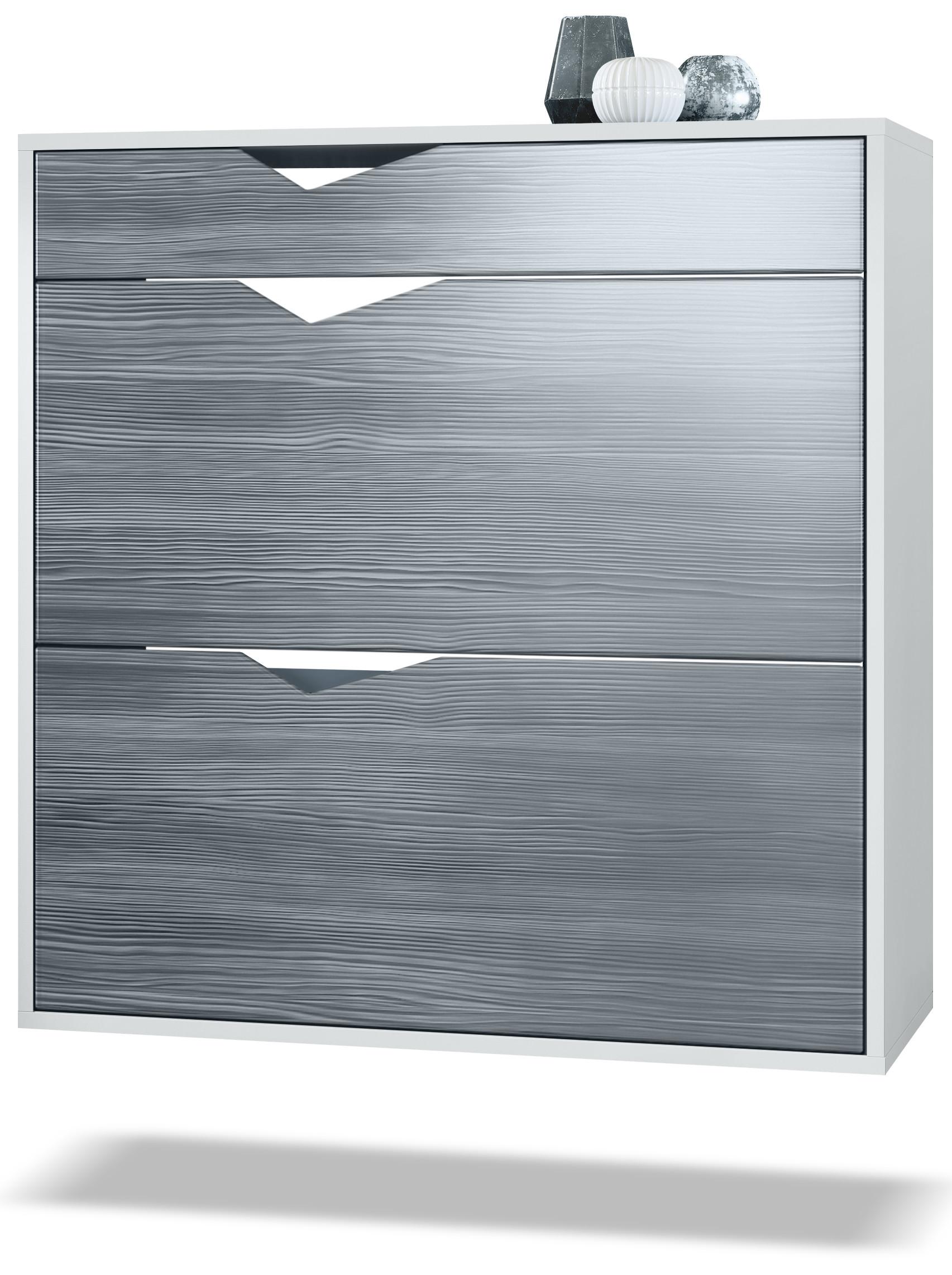 SCHUHSCHRANK Kolmio Fronten in Avola-Anthrazit - Anthrazit, Holzwerkstoff (85/87/33cm) - Vladon