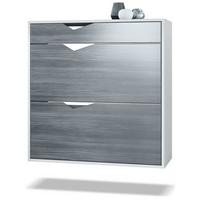 SCHUHSCHRANK Kolmio Fronten in Avola-Anthrazit - Anthrazit, Holzwerkstoff (85/87/33cm) - Vladon