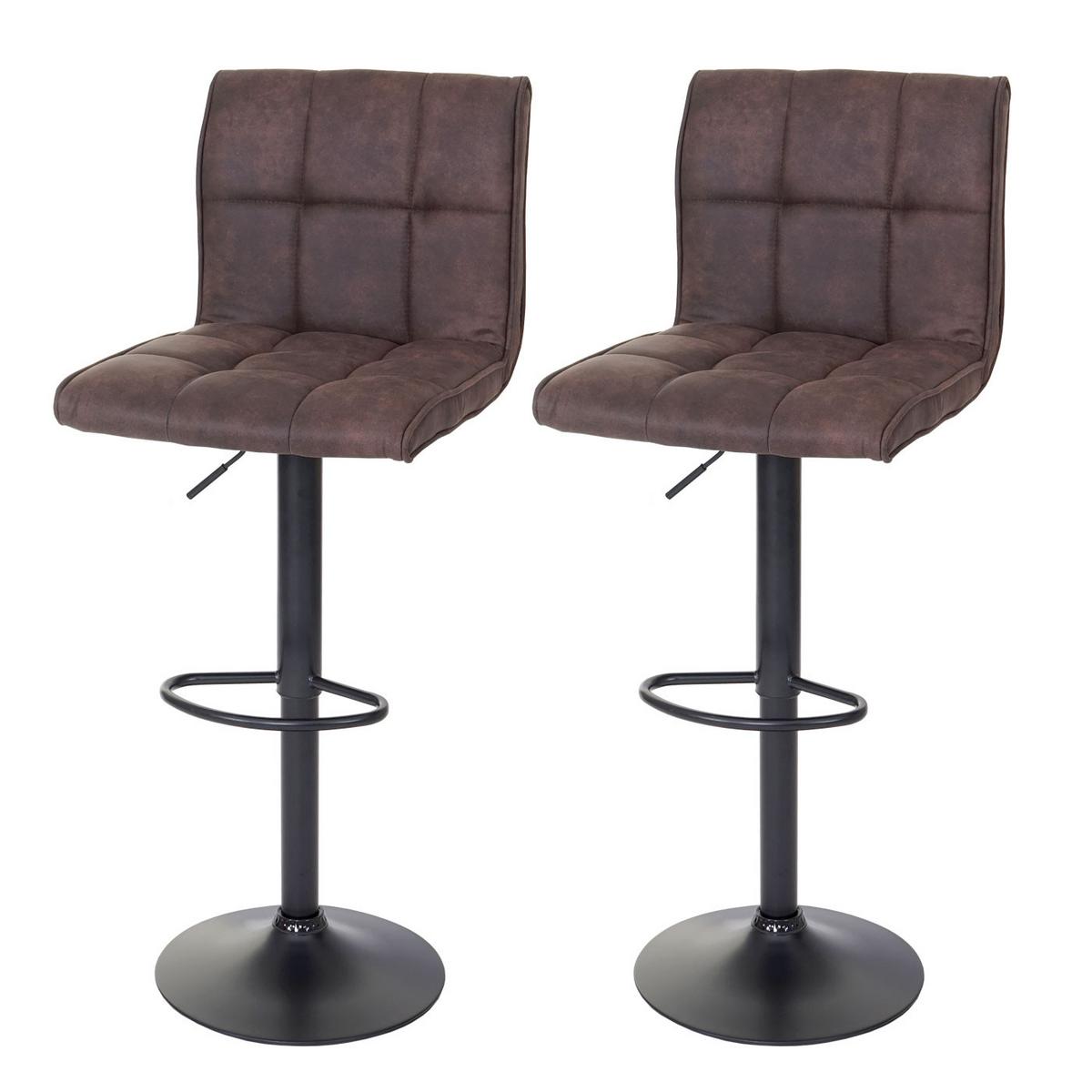 BARHOCKER Dunkelbraun 2er-Set - Dunkelbraun, Textil (44/116/46cm) - MCW