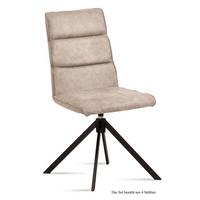 ESSZIMMERSTUHL drehbar (4er-Set) Deedea 47x92x60 Schwarz/Natur - Schwarz/Naturfarben, Kunststoff (60/92/47cm) - 58aufmkessel