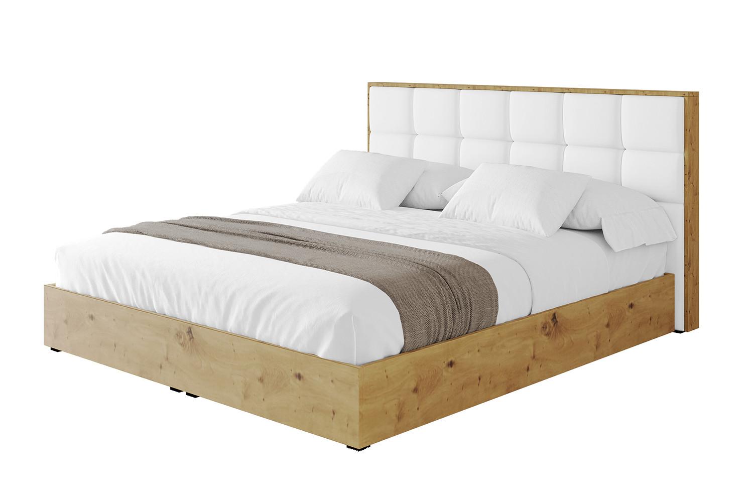 POLSTERBETT mit Bettkasten und Lattenrost, Boxbett ohne Matratze - ENZO2 180x200 Weiß Kunstleder - Weiß Hochglanz, Holzwerkstoff/Textil (180/200cm) - ALTDECOR