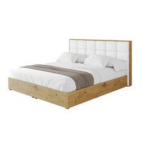 POLSTERBETT mit Bettkasten und Lattenrost, Boxbett ohne Matratze - ENZO2 180x200 Weiß Kunstleder - Weiß Hochglanz, Holzwerkstoff/Textil (180/200cm) - ALTDECOR
