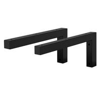 WANDKONSOLE 2er Set L-Form 350x150 mm Schwarz aus Stahl - Schwarz, Metall (35/15/3cm) - ML-DESIGN
