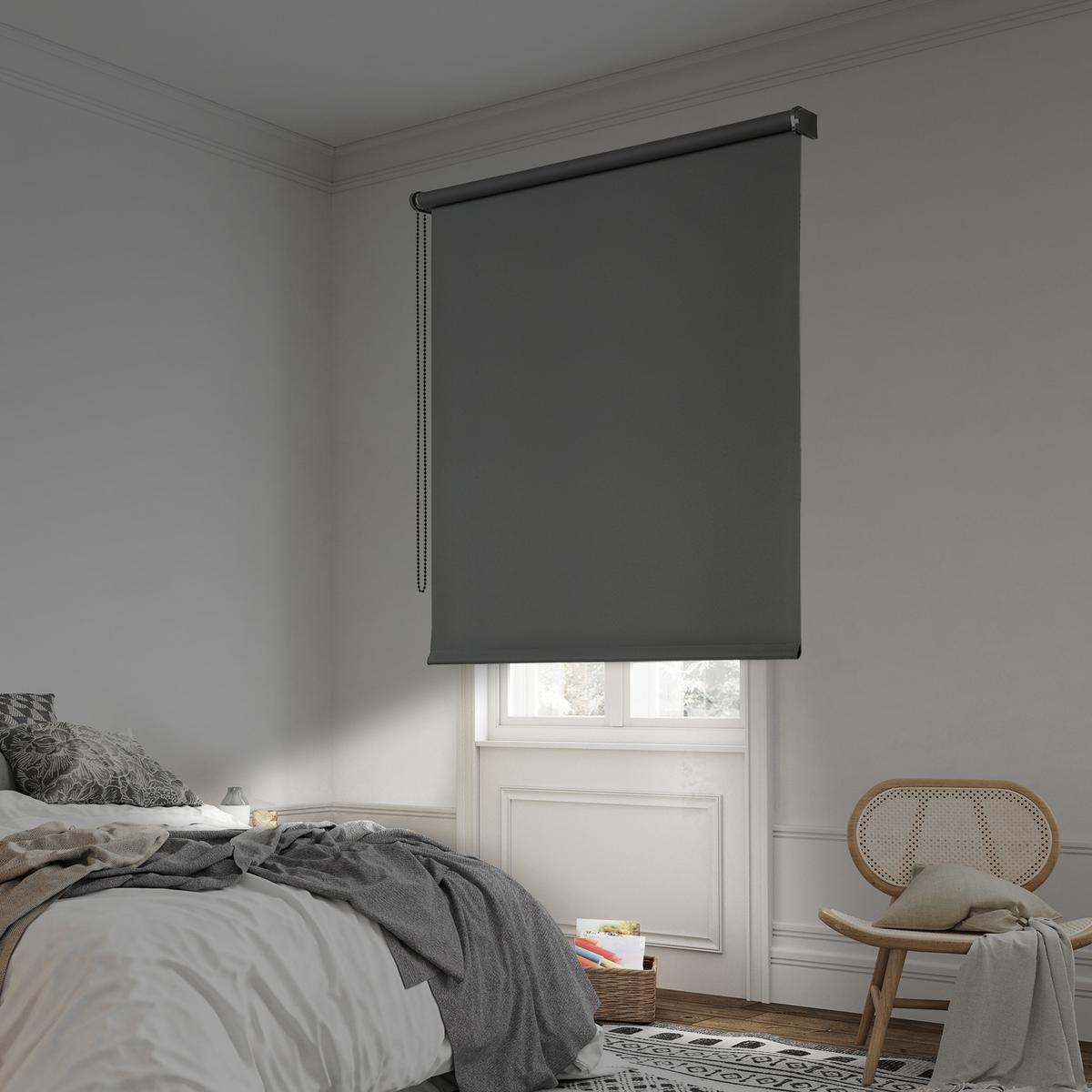 VERDUNKELUNGSROLLO Dunkelgrau 100x250 cm - Grau, Kunststoff (100/250cm) - STORESDECO